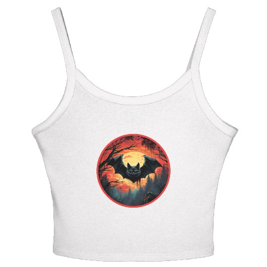Bats Bat Fruit Bats Halloween Women's Spaghetti Strap Tank Top