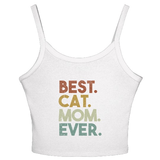 Best Cat Mom Ever Crazy Cat Lady Women's Spaghetti Strap Tank Top