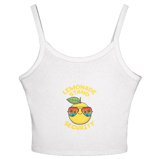 Lemonade Stand Security Cute Lemon Summer Women's Spaghetti Strap Tank Top