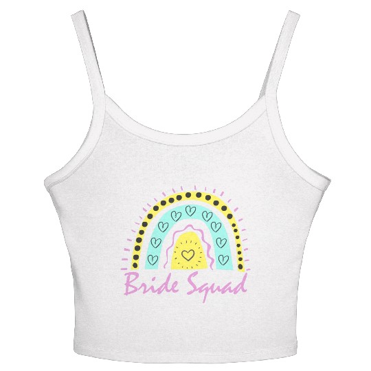Bride Squad Matching Bachelorette Wedding Women's Spaghetti Strap Tank Top