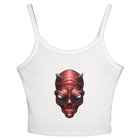 Alien Red Devil Women's Spaghetti Strap Tank Top