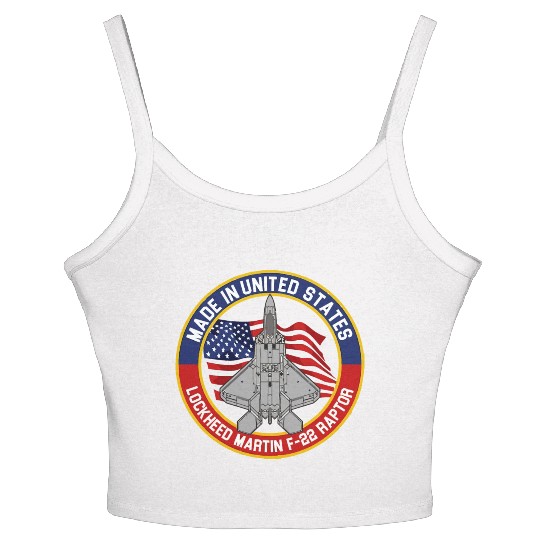 F 22 Raptor Made in USA Women's Spaghetti Strap Tank Top