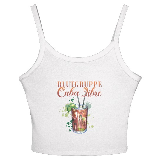 Blutgruppe Cuba Libre Cocktail Bartender Women's Spaghetti Strap Tank Top