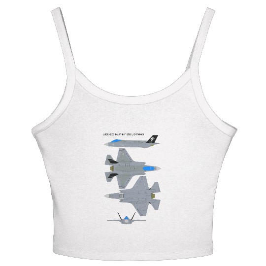 Lockheed Martin F 35B Lightning Women's Spaghetti Strap Tank Top