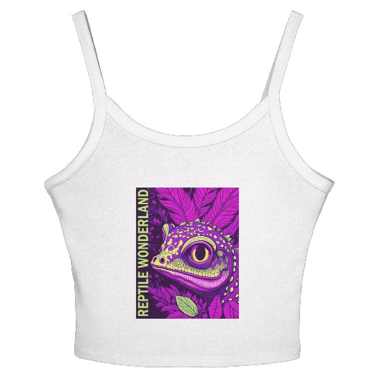 Psychedelic Reptile Wonderland Retro Designs 10 Women's Spaghetti Strap Tank Top