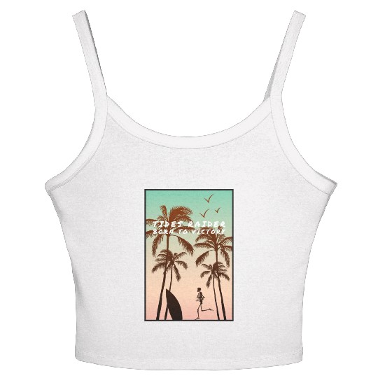 Tides raider, born to victory Women's Spaghetti Strap Tank Top