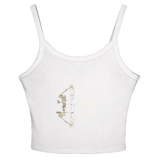 Outdoor Hunting Arch Anatomy Bow Definition Arrow Women's Spaghetti Strap Tank Top