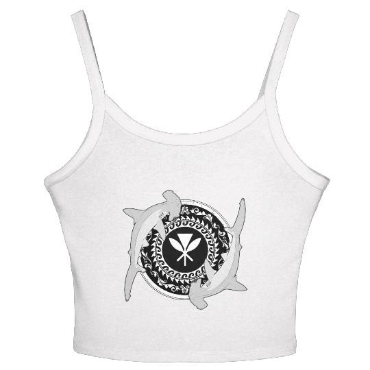 Kanaka Maoli Hammerhead Shark Women's Spaghetti Strap Tank Top