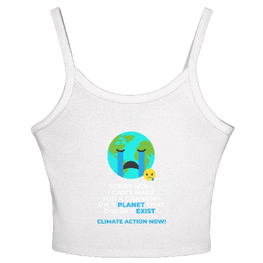 Save Earth Climate Action Now Women's Spaghetti Strap Tank Top