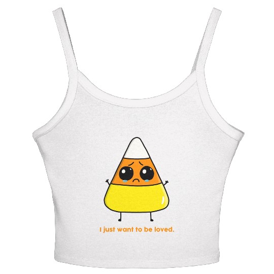 Halloween Gifts Candy Corn Women's Spaghetti Strap Tank Top