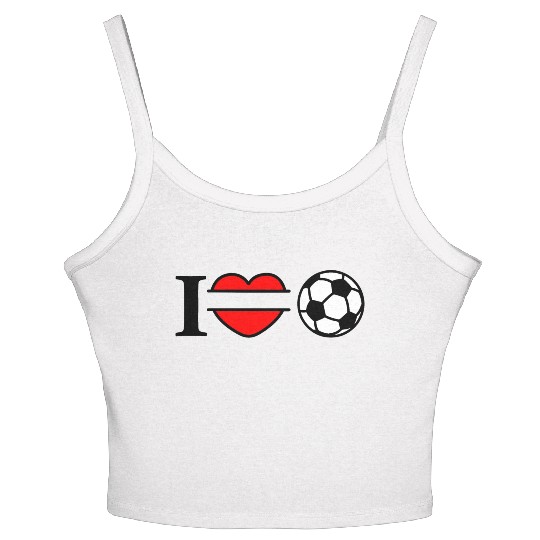 Monogram logo soccer heart Women's Spaghetti Strap Tank Top