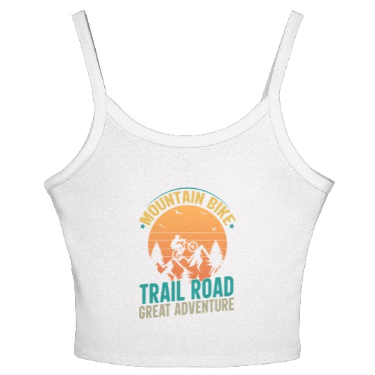Mountain Bike Trail Road Great Adventure Women's Spaghetti Strap Tank Top