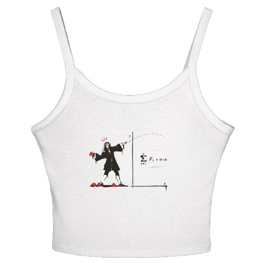 Newton Bombs Funny Physics Science Banksy Street Women's Spaghetti Strap Tank Top