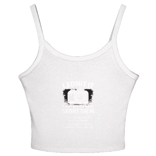 i shoot people photography cut off their heads pho Women's Spaghetti Strap Tank Top
