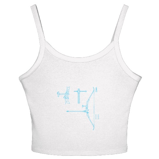 Anatomy Bow And Arrow Definition Of Archery Women's Spaghetti Strap Tank Top