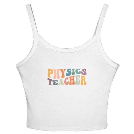 Groovy Physics Teacher Physicist Science Teaching Women's Spaghetti Strap Tank Top