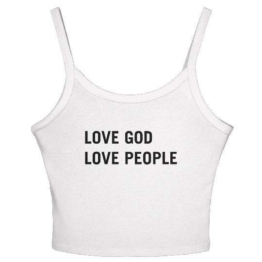 Love god love people Women's Spaghetti Strap Tank Top
