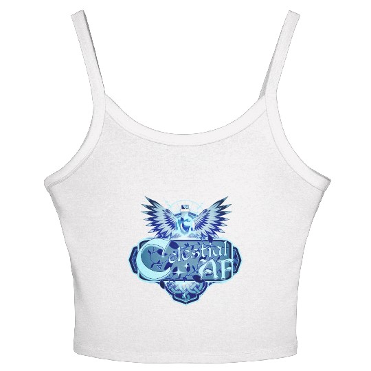 Celestial AF Healing Potion and Angel Wings Women's Spaghetti Strap Tank Top