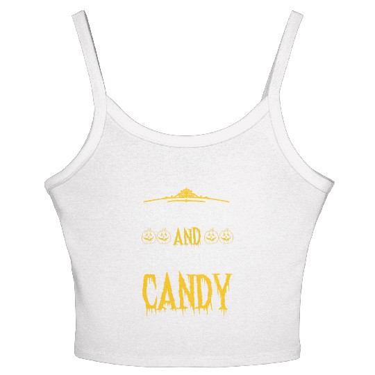 Halloween Keep Calm And Eat More Candy Women's Spaghetti Strap Tank Top