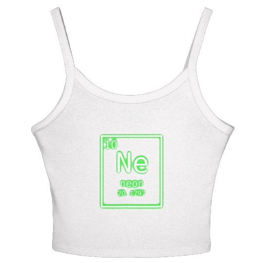 Neon Element Green Periodic Table Chemistry Nerd Women's Spaghetti Strap Tank Top