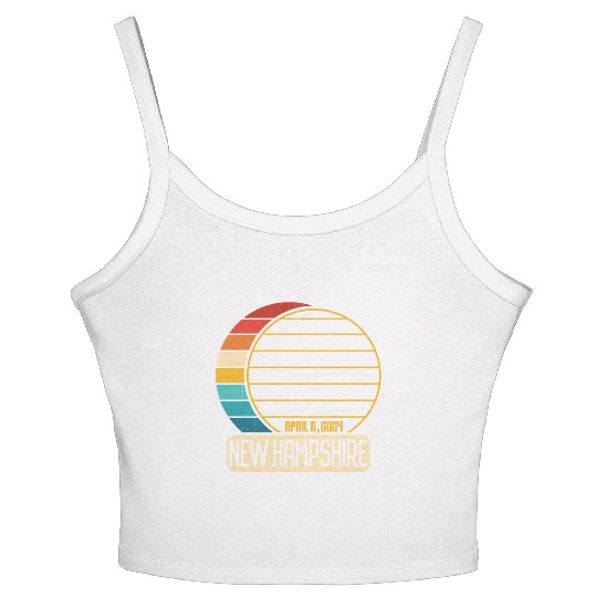 Total Solar Eclipse New Hampshire April 28 2024 Women's Spaghetti Strap Tank Top