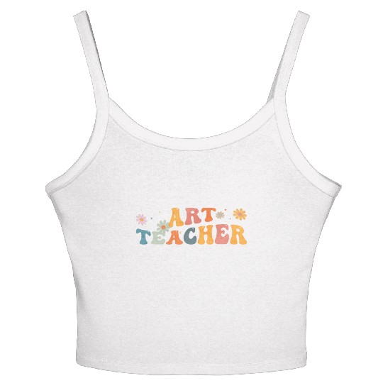 Groovy Art Teacher Artist Artistic Teaching Women's Spaghetti Strap Tank Top
