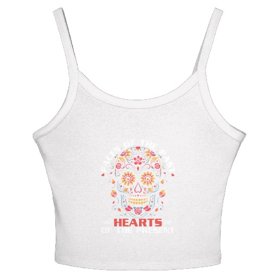 Dia De Los Muertos Sugar Skull Mexican Holiday Women's Spaghetti Strap Tank Top