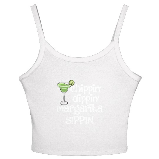 Chippin Dippin Margarita Sippin Women's Spaghetti Strap Tank Top