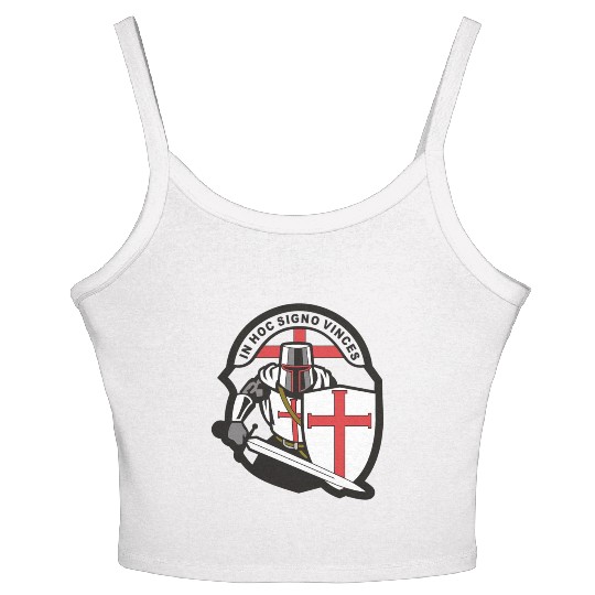 Crusader 'in Hoc Signo Vinces ' Knights Templar Women's Spaghetti Strap Tank Top