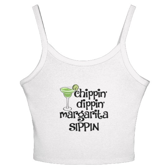 Chippin Dippin Margarita Sippin Women's Spaghetti Strap Tank Top