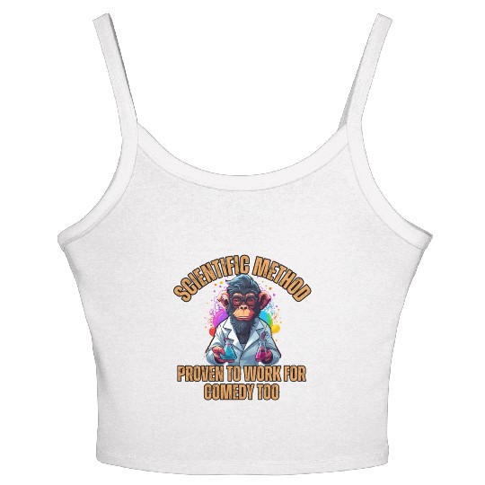 Scientific Method: Proven to work for comedy too. Women's Spaghetti Strap Tank Top