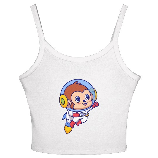 Flying Monkey Astronaut Women's Spaghetti Strap Tank Top
