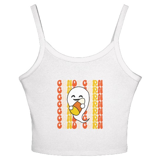 Spooky Candy Corn Costume Women's Spaghetti Strap Tank Top for Children