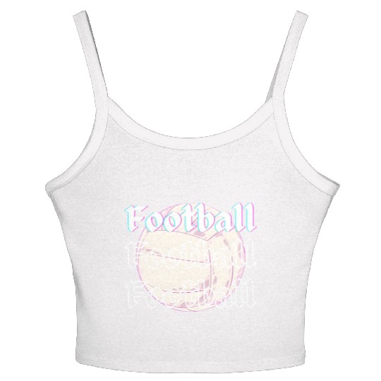 Football is life , sport lover Women's Spaghetti Strap Tank Top