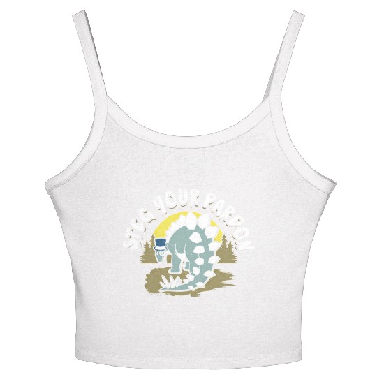 Dinosaur T For Stegosaurus Women's Spaghetti Strap Tank Top