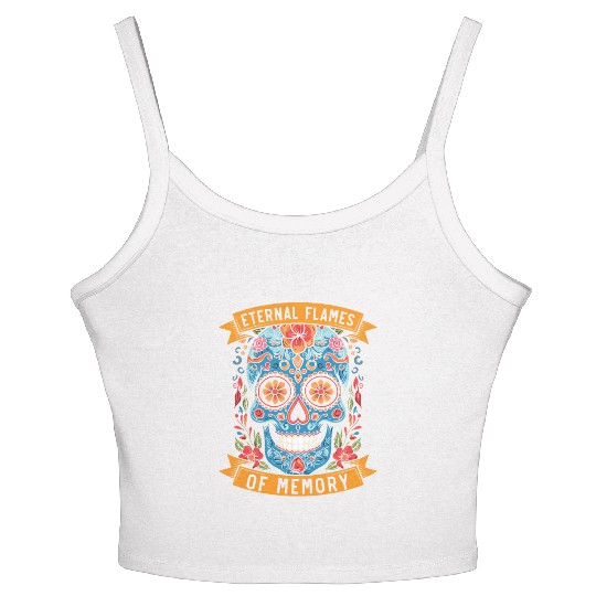 Dia De Los Muertos Sugar Skull Mexican Holiday Women's Spaghetti Strap Tank Top