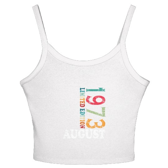 august 1973 Anniversary august 1973 august Women's Spaghetti Strap Tank Top