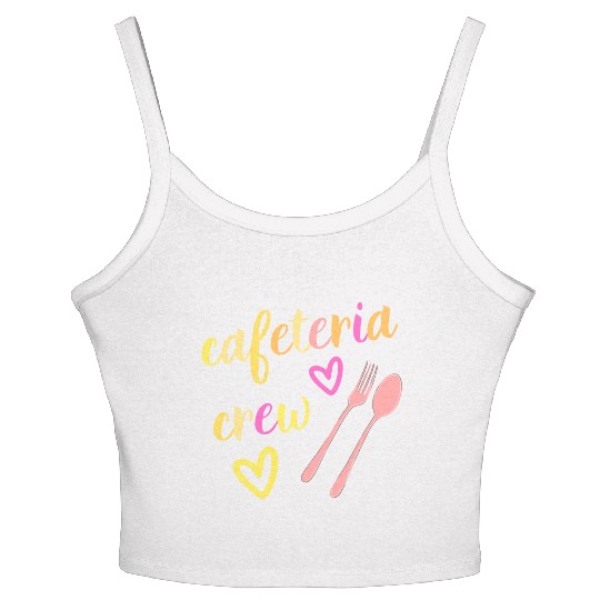 Cafeteria Crew Lunch Lady Retro Vintage School Women's Spaghetti Strap Tank Top