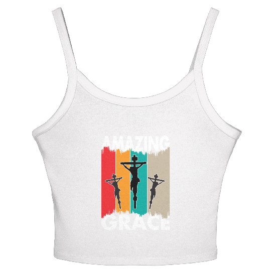Amazing Grace Love Jesus Christian Christmas Women's Spaghetti Strap Tank Top