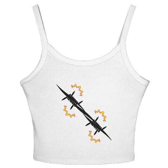 Electric fence barbed wire Women's Spaghetti Strap Tank Top