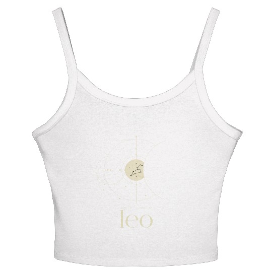 Minimalist Leo Lion Zodiac Constellation Astrology Women's Spaghetti Strap Tank Top