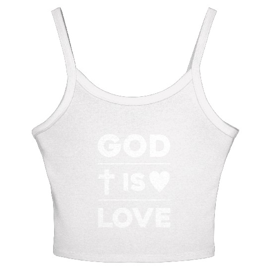 God Is Love Love Jesus Christian Christmas Women's Spaghetti Strap Tank Top