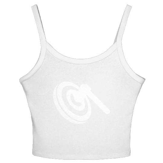 Axe Throwing Bullseye Target Hatchet Tomahawk Women's Spaghetti Strap Tank Top