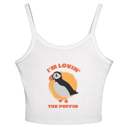 Lovin The Puffin Bird Lover Puffins Women's Spaghetti Strap Tank Top