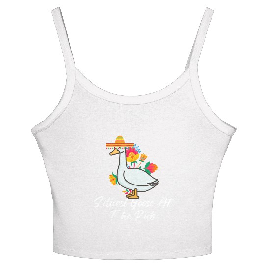 Silliest Goose at the pub cinco de mayo Women's Spaghetti Strap Tank Top
