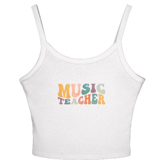 Groovy Music Teacher Musician Teaching Women's Spaghetti Strap Tank Top