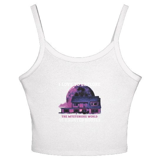 Horror Paranormal Haunted House Spooky Halloween Women's Spaghetti Strap Tank Top