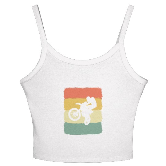 Motorcross Dirt Bike Motorcyclist Or Racer Gift Women's Spaghetti Strap Tank Top