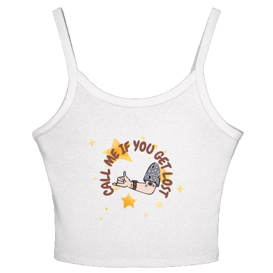 Call Me If You Get Lost Women's Spaghetti Strap Tank Top, Hip Hop, Rap, Golf