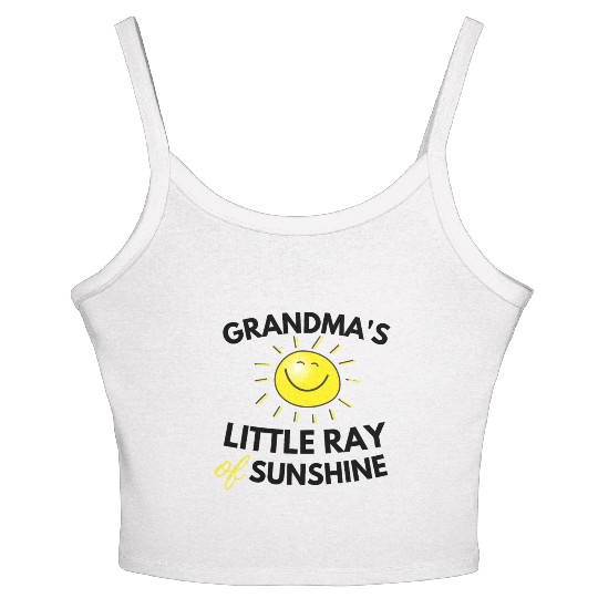 Grandma's Little Ray Of Sunshine Cute Baby Women's Spaghetti Strap Tank Top